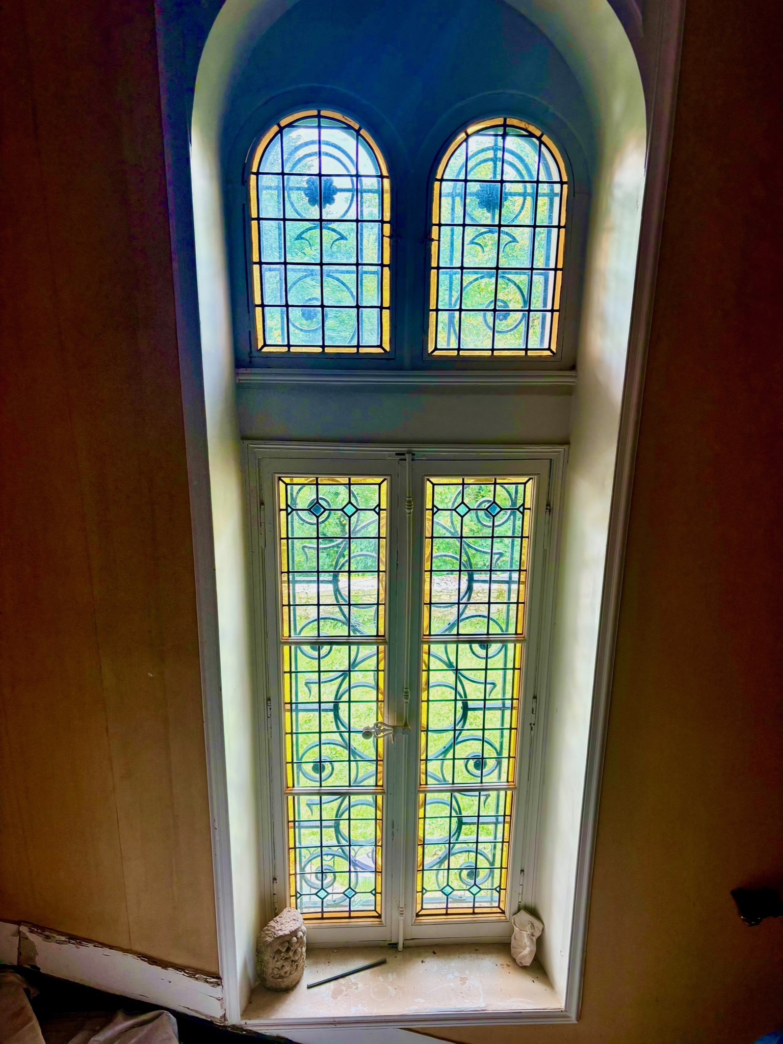 Vitraux dans les escaliers